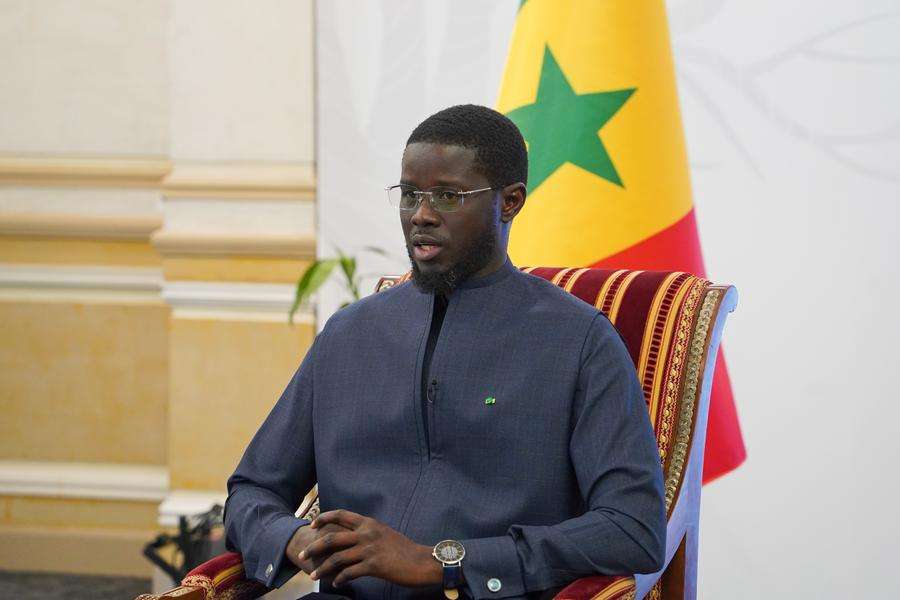 (FOCAC)SENEGAL-DAKAR-PRESIDENT-FAYE-INTERVIEW